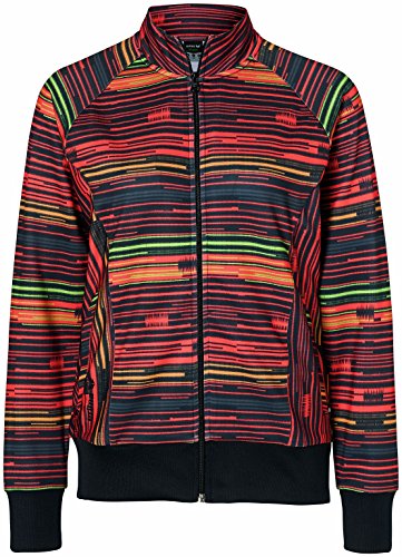 erima Damen Green Concept Trainingsjacke mit Kapuze, Black/Coral, 38, 207444