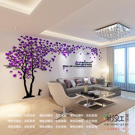 Chlwx The 3D Wall Is Attached To The Wall Of The Acrylic Living Room. The Wall Of The Upholstery Wall Is Painted 340X180Cm,H2