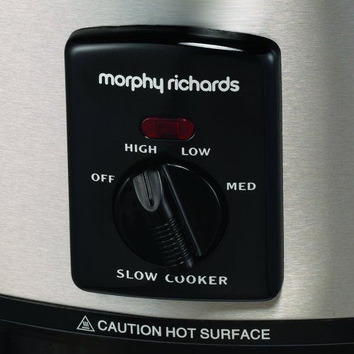 Morphy Richards Slow Cooker 48705 Edelstahl 6,5l mit Schmorfunktion Neu!! - 4