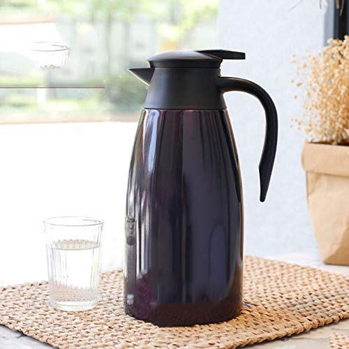 Pot Isolant Home Thermos En Acier Inoxydable Thermos Anti-poussire, Marmite Grande Capacit (1,5  2,0 Litres) (Couleur : Purple, taille : 2.0L)