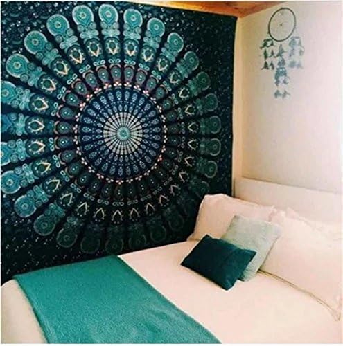 Boho Floral Tapestry Hippy Mandala Gypsy Wall Hanging Sheet Coverlet Picnic blanket Bedspread Curtain Decor Table Couch Cover Beach Yoga Throw Wall Hanging , 008 , 150*130cm