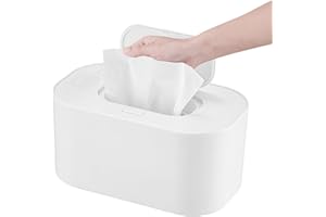 HIGYEE Calentador de toallitas para bebés – Dispensador USB de toallitas húmedas para bebés | Calentador de toallas húmedas USB para bebés para el hogar, la habitación del bebé, los viajes, Blanco