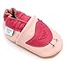 Produktbild Dotty Fish Weiche Lederschuhe für Babys und Kleinkinder Rutschfeste Wildledersohle. Rosa mit kleinem Vogel. 12-18 Monate