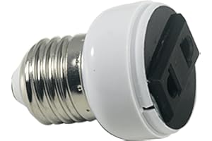 JIAKALAMO 1 Pièce Convertisseur E27 Cache-prises Avec Convertisseur Prise Adaptateur, Douille,Sortie D'ampoule Support De Lampe Brancher Ampoules pour la maison et le studio