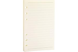 ‎HARPHIA Harphia Spiral Notebook Refill, A6 Binder Refills, Planner Inserts of A6 Rulled Line Paper for Filofax/Personal Journal, 45sheets/90pages, (A6 3.74 x 6.77'',Line)