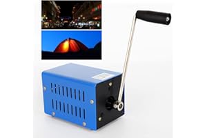 NADINEDUTOL 20W Handkurbel-Generatoren,Tragbare Notdynamotor,Kleine Handkurbel mit USB Stecker Kurbel Generator Outdoor Multifunktions Stromversorgung Notladegerät für Outdoors Unterwegs Reise und Camping