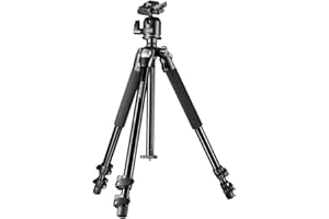Mantona Statyw Pro Makro II (z głowicą kulową, zdejmowaną kolumną środkową i adapterem do uziemienia do makrofotografii, nośność 5 kg)