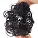 FESHFEN Darling with Extensions Curly Bun Hairstyle Updos High to add volume Scrunchy Pony Tail Piece High Quality Different Colours