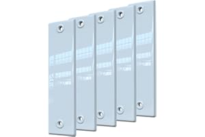 WEYH markiso® Rolladengurt Abdeckung geschlossen, Rollladenblenden in weiß, Gurtabdeckung mit Lochabstand 185mm | 5 Stück