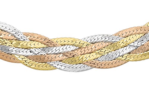 Carissima Gold Collana da Donna, Oro Giallo, Bianco e Rosso 9K (375)