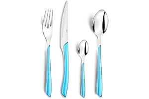 Amefa Eclat Zestaw Sztućców, Turkusowy/Srebrny, 24 sztuki
