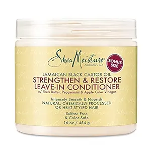 Shea Moisture Jamaican Black Castor Oil Strengthen/Grow and Restore Leave-in Conditioner, 16 Ounce
