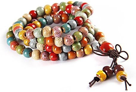 Ceramics Bracelet 8mm*108 Beads Handmade Chinese knot Bracelet Personalized accessories Women/Men