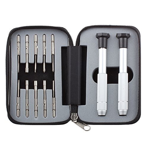 Lilware Universal 10 in 1 Aluminium Wallet Schraubendreher Kit für elektronische Geräte.Black - 2