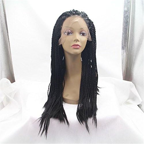 Instylehair Twisted Lace Front Wigs Synthetic Wigs For Black Women Thick Full Hand Braided Synthetic?Kinky Braids Wigs