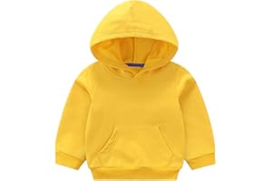 Taigood Sudadera con Capucha para Niños Otoño Sólido Bolsillo Pullover Trajes de Sudadera Tops Ropa