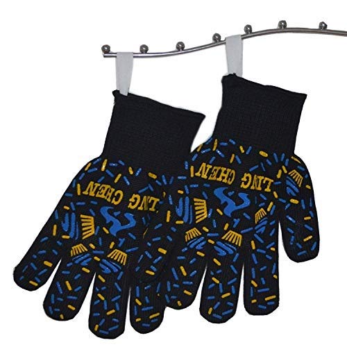 spécifications Man&Y-Gants de Cuisson pour Gants Grill-BBQ, résistant à la Chaleur, conçu pour la Cuisson, Cuisine, Cheminée, Barbecue, Grill (Color : 1 Pairs, Size : M(12 in))
