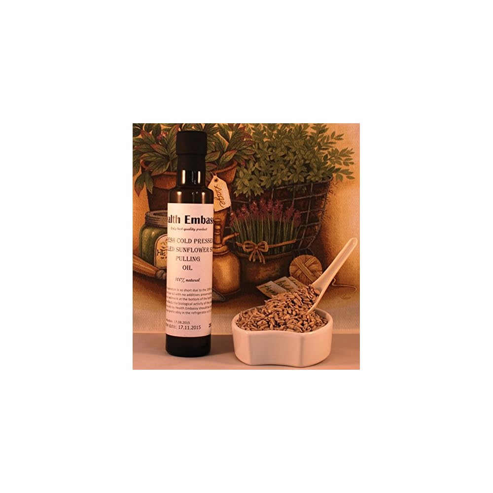 Frisch Kaltgepresstes Sonnenblumenl 250ml Fresh Cold Pressed Shelled Sunflower Seed Pulling Oil 250ml Health Embassy