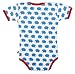 loud + proud Baby Girls' Animal Print Romper Blue Blau (sky sk) 0-3 Months