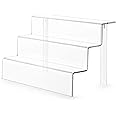 Porpoise Clear Acrylic Riser Stand Shelf for Funky Figure Display, Steps Display for Decoration and Organizer-Big, 3 tier / 3 layer / 3 step