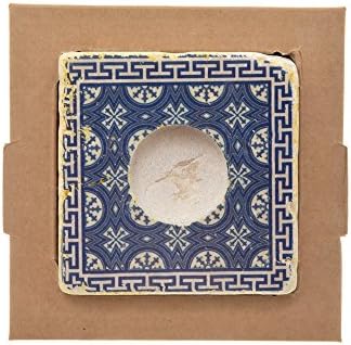 SVE Portalume Tealights, Marble 10x10x2.4 cm Indigo