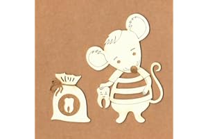 KORA projects Chipboard - Matrices en carton pressé pour Scrapbooking et Artisanat - Souris avec dent