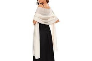 Xinlong Etoles Femme Elégant Satin Echarpe Châles Foulards Légère pour Mariages Mariée Bridemaids Cocktail Soirée Cérémonies Événement Formel 70 * 220