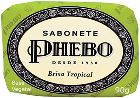 Linha Tradicional Phebo - Sabonete em Barra de Glicerina Brisa Tropical 90 Gr - (Phebo Traditional Collection - Glycerin Bar Soap Tropical Breeze 3.2 Oz) by Phebo