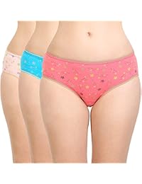 BODYCARE Women's Cotton Printed Premium Briefs - Pack of 3