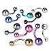 Produktbild 10 Stück Nabelpiercing Titan Edelstahl Bauchnabelpiercing Bauchnabel Piercing Frauen Bauchnabel Ringe Nabel Piercings für Frauen Mädchen Glocke Bar Körperschmuck