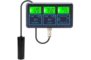 DAZZLEEX 7 in1 Wasserqualität Tester, Tuya WiFi Multifunktionaler Wassertester Digital mit WLAN für Aquarium Pool Labor pH ORP EC PPM Temperatur Feuchtigkeitsmessung