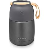 Navaris 450ml Thermobehälter für Essen - Edelstahl Warmhaltebox für Suppe Speisen Babybrei - Thermo Behälter Isolierbehälter 