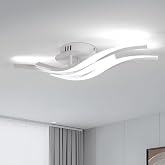 Comely LED Ceiling Light 24 W (&asymp;2,700 lm) &ndash; Modern Wave Design Aluminium 52 cm, Cold Light 6500 K for Living Room, Kitchen, H