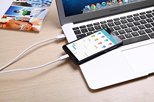 iHarbort USB 3.1 Type C USB-C Typ C auf USB 3.0-Kabel Datenkabel für die neue MacBook, OnePlus 2, Nexus 5X, Nexus 6P, Chromebook Pixel, Nokia N1 Tablet und andere USB-Typ-C-Gerät, Silber - 3