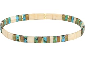 KELITCH Femmes Bracelet Charme en Perles Tila Bracelets Extensible Bracelets Tour D'amitié Bonbons Couleurs