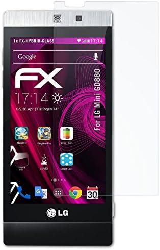 atFoliX Plastic Glass Protective Film compatible with LG Mini GD880 Glass Protector, 9H Hybrid-Glass FX Glass Screen Protector of plastic