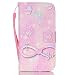 Produktbild katumo® Galaxy S5 Neo Case, PU Leder Wallet Case Flip Cover für Samsung Galaxy S5/S5 Neo (SM-G900 F/sm-g903 F) schützende Haut Shell Leder mit Kartenfächern/Ständer Rosa Rosa Herzen Galaxy S5/S5 Neo