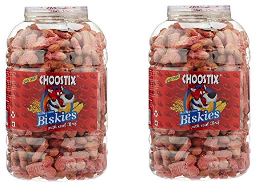 Biskies Real Beef Dog Treat, Buffalo, 1 kg (Pack of 2)