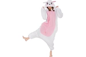Simzoo Pigiama Intero Animali Unisex Kigurumi Adulto Carnevale Onesie Cosplay Halloween Costume per Donna Uomo Sleepwear