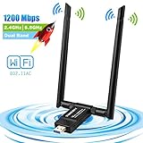 ►【5dBi-Antenne mit hoher Verstärkung】Die 5dBi-Antenne mit hohem Gewinn bietet bessere Durchdringung und Stabilität. Es kann Ihnen helfen, eine Verbindung herzustellen, selbst wenn die Signale sehr schwach sind. Dies ist eine bessere Leistung als bei den 2dBi / 3dBi-WLAN-Adaptern.