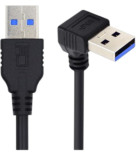 Chenyang Cavo USB-C 3.1 Tipo C – 0,5m, 10 Gbps, 100W, Connettore Angolato 90°, Nylon Intrecciato, Con Chip E-Marker
