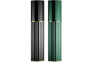 Aurdox Perfume Atomiser, Refillable & Portable Perfume Bottle for Travel, 5ml Small Spray Bottles with Bottom Pump, Dispensers for Women and Men, Leaking Proof and Luxurious Design(Black & Green)