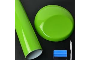 NewL Involucro in vinile verde lucido, autoadesivo, per esterni