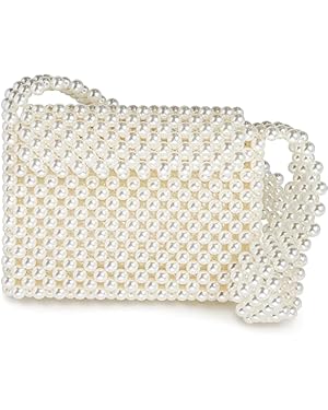 THE TOP KNOTT Luxury White Pearl Purses Shoulder Bag for Women Pearl Bag  Crossbody Beaded Clutch Evening Bag : Amazon.in: Fashion