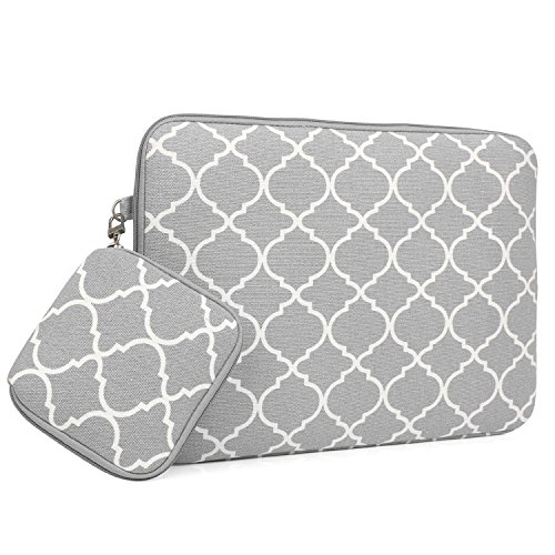ivencase 13-13.3 Zoll Weich Canvas-Gewebe Laptophülle Tasche Sleeve Hülle Schutzhülle mit Innentaschen für Tablet / Laptop / Notebook / Ultrabook / Macbook Air / Macbook Pro / Pro Retina 13.3" ( Grau )