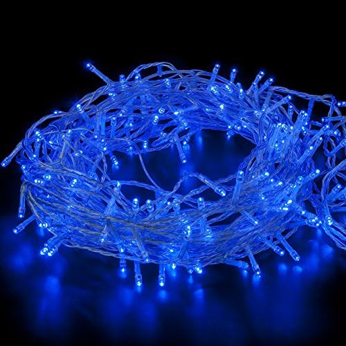 Fairy Lights WISD Low Voltage Plug Waterproof Indoor / Outdoor Use LED String lights 8 Modes &amp; Memory Function Christmas Lights Clear String Cable 22.8M 200 LED Blue for Christmas Xmas / Wedding / Garden / Tree / Party Decorations