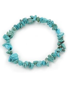 Flexibles Armband mit Türkis-Nuggets