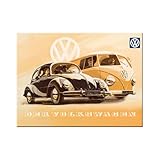 Vollflächiger Magnet Nostalgic-Art 14150 Volkswagen - VW Beetle & Bulli, Magnet 8x6 cm