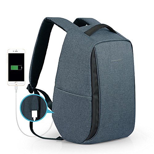 Hanke Rucksack Gesch  ft Schulrucksack Diebstahlschutz Laptop Smart-Rucksack mit USB Ladeport