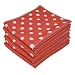 Produktbild Xelay Mikrofaser-Geschirrtücher, sehr saugfähig und dick, Mehrzweck-Trocknung, Reinigungstuch, 40 x 47 cm, Red White Polka Dot, 6 Stück